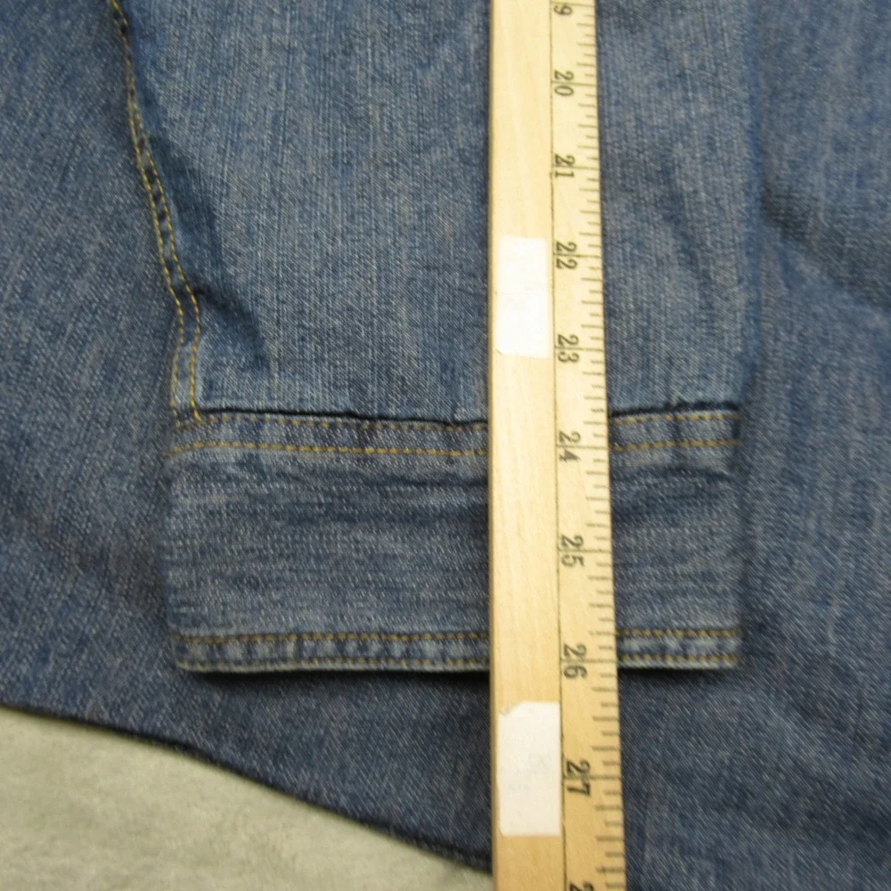 Levis  Shirt Jacket Mens XXL Blue Pockets Chambray Sherpa Fleece Lined Button Up - Picture 11 of 13